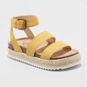 Yellow Agnes Espadrille Platform Sandals